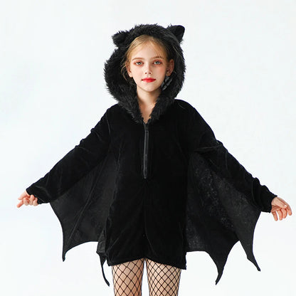 Halloween Youth Girls Premium Bat Romper