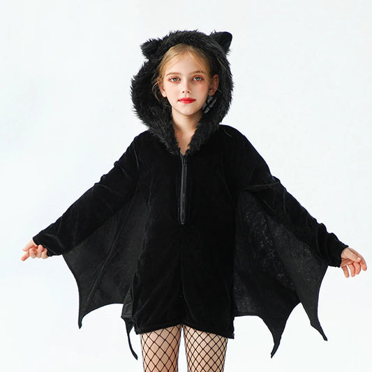 Halloween Youth Girls Premium Bat Romper