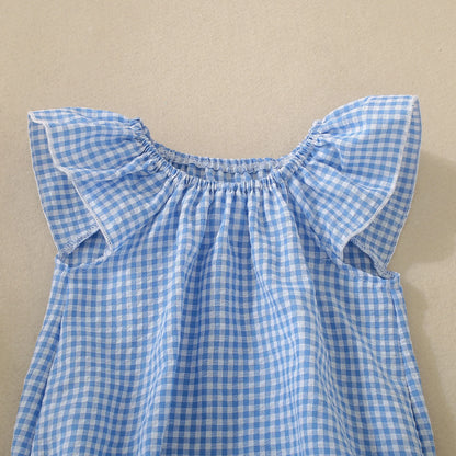 Baby Girl Plaid Romper