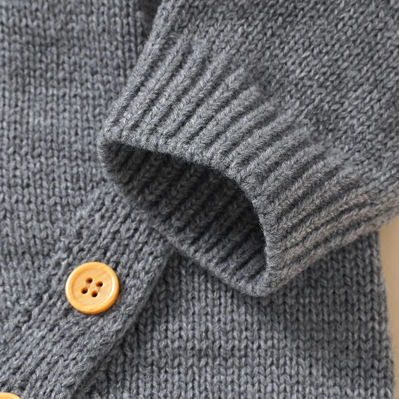Baby Long Sleeve Knitted Jumpsuit with Matching Beenie