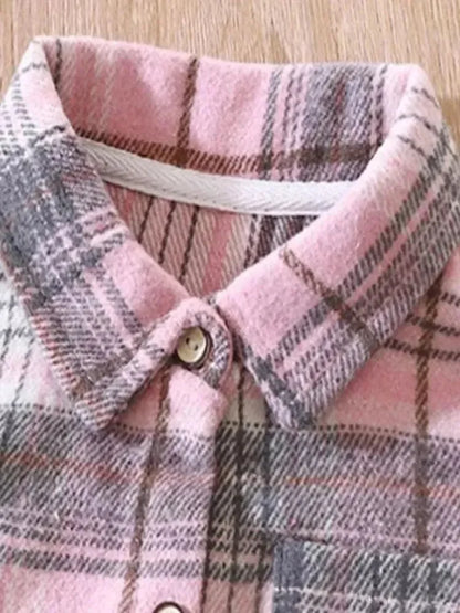Toddler / Youth Long Sleeved Flannel Button Up Shirt