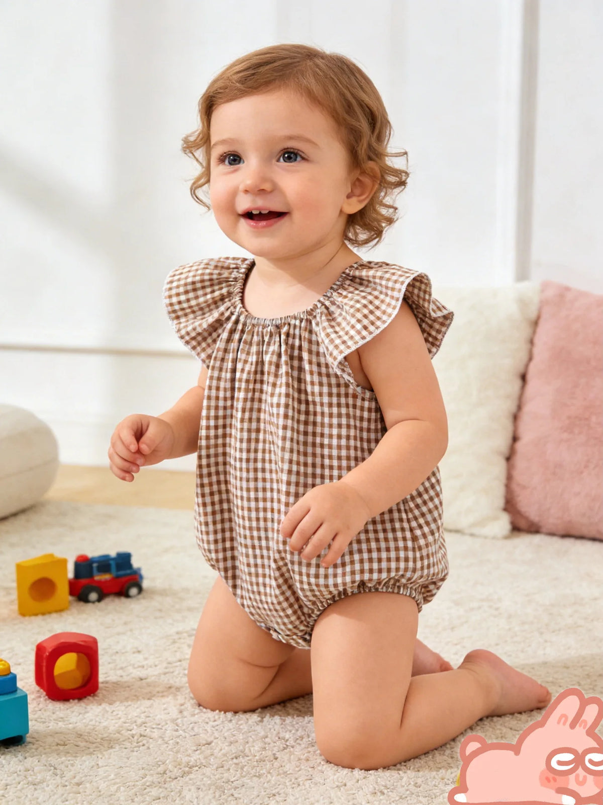 Baby Girl Plaid Romper